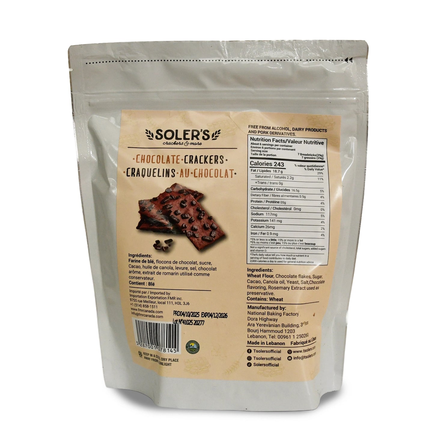 Crackers au Chocolat Soler's