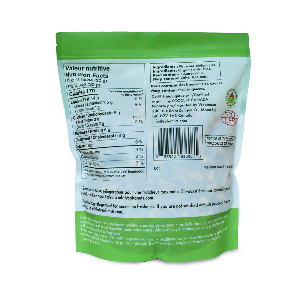 Raw Organic Shelled Pistachios