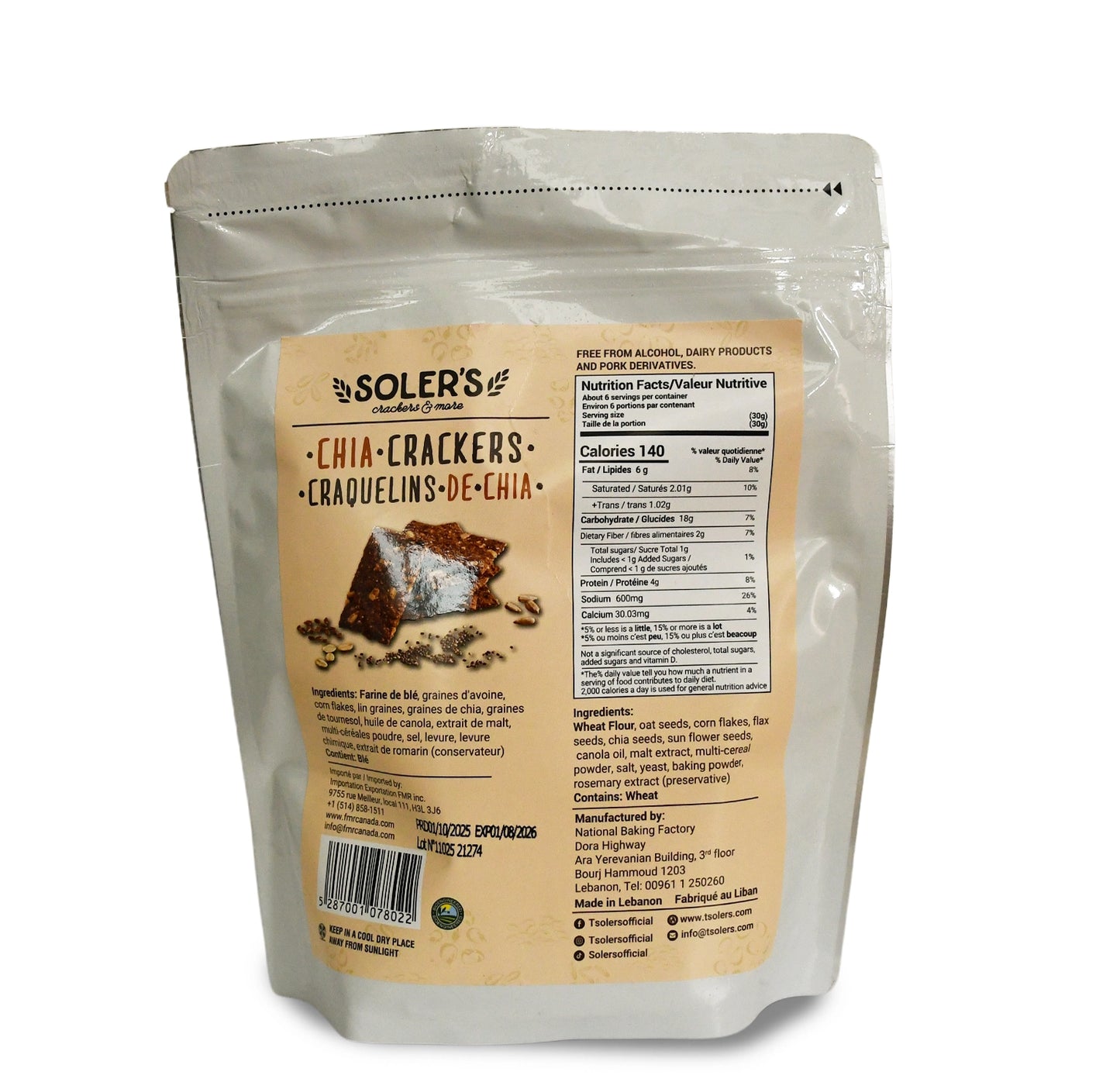 Crackers au Chia Soler's