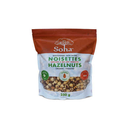 Noisettes grillées à sec biologiques (Non salées)