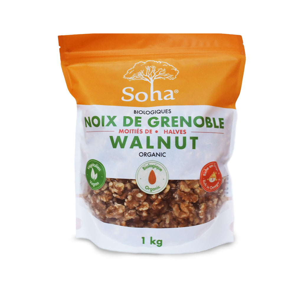 Moitiés de noix de grenoble biologiques